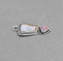 Agua Nueva Agate with Natural Druzy and Morganite Pendant.