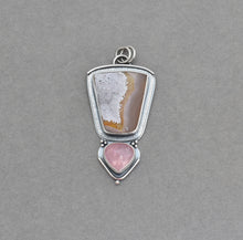 Agua Nueva Agate with Natural Druzy and Morganite Pendant.