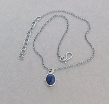 Black Opal Necklace with Gold Accents.