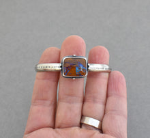 Boulder Opal Cuff Bracelet with Rumble Texture.