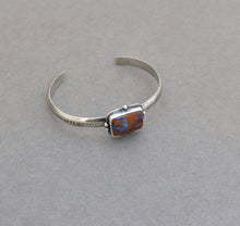 Boulder Opal Cuff Bracelet with Rumble Texture.