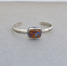 Boulder Opal Cuff Bracelet with Rumble Texture.