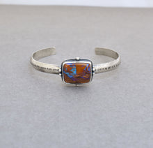 Boulder Opal Cuff Bracelet with Rumble Texture.
