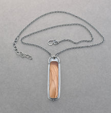 Bruneau Jasper Necklace. Neutral Color Long Landscape Pendant. Unique Jewelry.