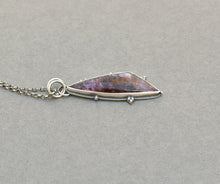 Cacoxenite Geometric Pendant. Sleek Timeless Design.
