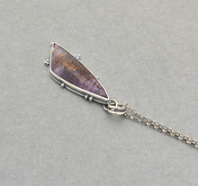 Cacoxenite Geometric Pendant. Sleek Timeless Design.