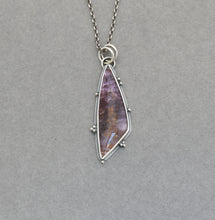 Cacoxenite Geometric Pendant. Sleek Timeless Design.