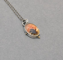 Dendritic Agate and Quartz Pendant.