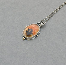 Dendritic Agate and Quartz Pendant.