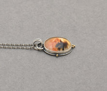Dendritic Agate and Quartz Pendant.