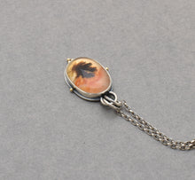 Dendritic Agate and Quartz Pendant.