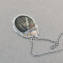 Reserved. Morrisonite, Fancy Moonstone, and Brown Diamond Statement Necklace. OOAK