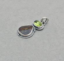 Peridot and Fire Agate Pendant.