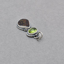 Peridot and Fire Agate Pendant.