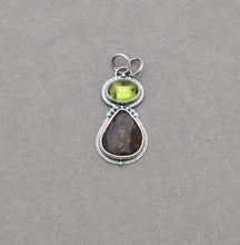 Peridot and Fire Agate Pendant.