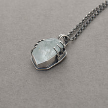 Chunky Freeform Aquamarine Nugget Necklace.