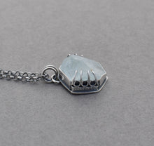 Chunky Freeform Aquamarine Nugget Necklace.