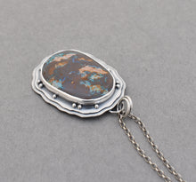 Boulder Opal Pendant. Layered Textured Bits of Light.