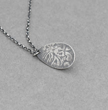 Petite Textured London Blue Topaz Necklace.