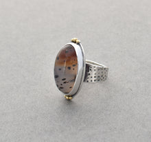 Montana Agate Ring. High Dome. Size 7.5