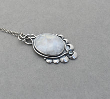 Moonstone Pendant with Crescent Accents.