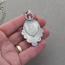 Moonstone Pendant with Crescent Accents.