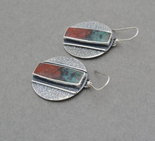 Sonoran Sunrise Rustic Textured Disc Earrings.
