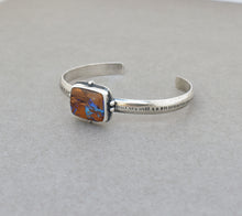 Boulder Opal Cuff Bracelet with Rumble Texture.