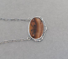 Reserved. Montana Agate Landscape Necklace. On the Horizon.