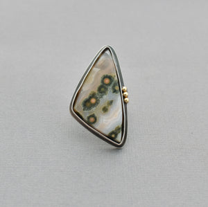 Ocean Jasper Ring. Timeless Design. Custom Size.