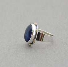 Kyanite Ring with Gold Detail. Size 9.