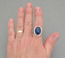 Kyanite Ring with Gold Detail. Size 9.