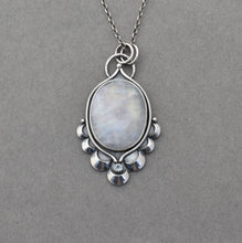 Moonstone Pendant with Crescent Accents.